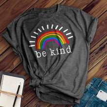 Load image into Gallery viewer, Be Kind Rainbow Tee
