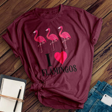 Load image into Gallery viewer, I Love Flamingos Tee