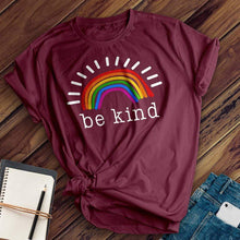 Load image into Gallery viewer, Be Kind Rainbow Tee