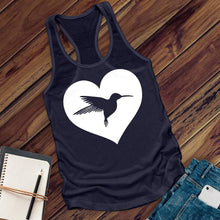 Load image into Gallery viewer, Heart Hummingbird Women's Tank Top