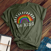 Load image into Gallery viewer, Be Kind Rainbow Tee