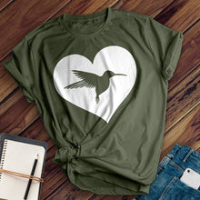 Load image into Gallery viewer, Heart Hummingbird Tee