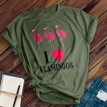 Load image into Gallery viewer, I Love Flamingos Tee
