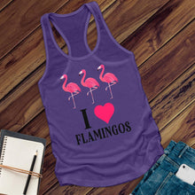 Load image into Gallery viewer, I Love Flamingos Women's Tank Top