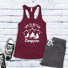 Load image into Gallery viewer, Life is Better Around The Campfire Women's Tank Top