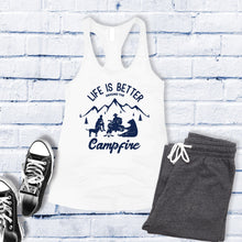 Load image into Gallery viewer, Life is Better Around The Campfire Women's Tank Top