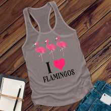 Load image into Gallery viewer, I Love Flamingos Women's Tank Top