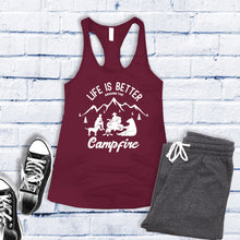 Load image into Gallery viewer, Life is Better Around The Campfire Women&#39;s Tank Top
